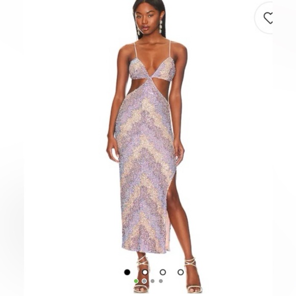 SAYLOR Dresses & Skirts - SAYLOR sequin cut out midi dress